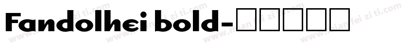 Fandolhei bold字体转换